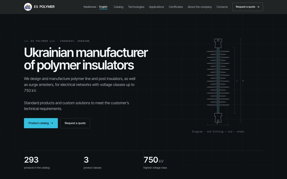 ES Polymer website homepage